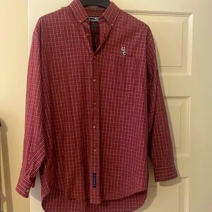 USC University of South Carolina plaid button down shirt